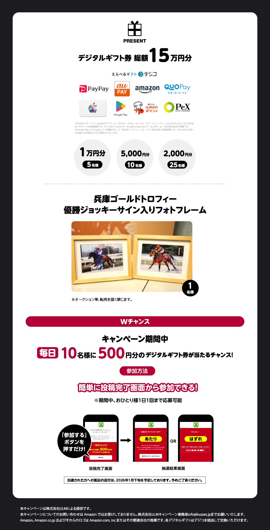 プレゼント内容