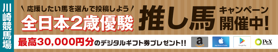 全日本2歳優駿 推し馬キャンペーン開催中！
